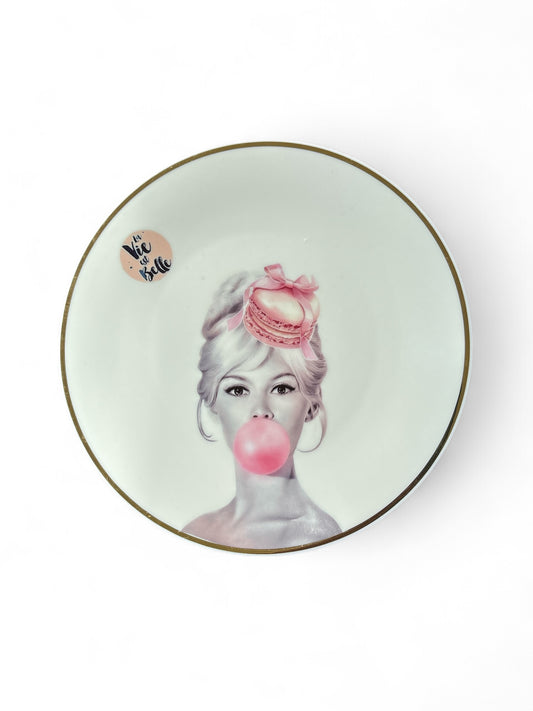 Vintage Wandbord Brigitte Bardot kauwgom