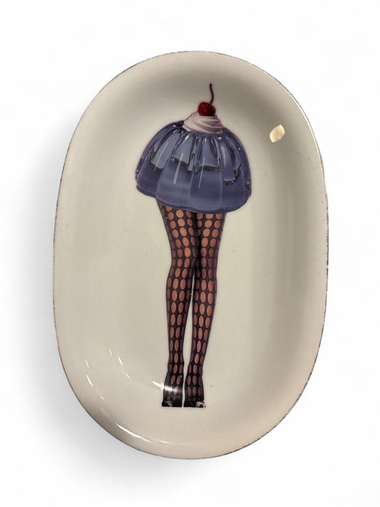 Vintage Wandbord Ovaal ‘Pudding Benen’