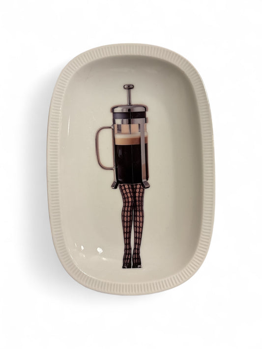 Vintage Wandbord Ovaal ‘cafetière’