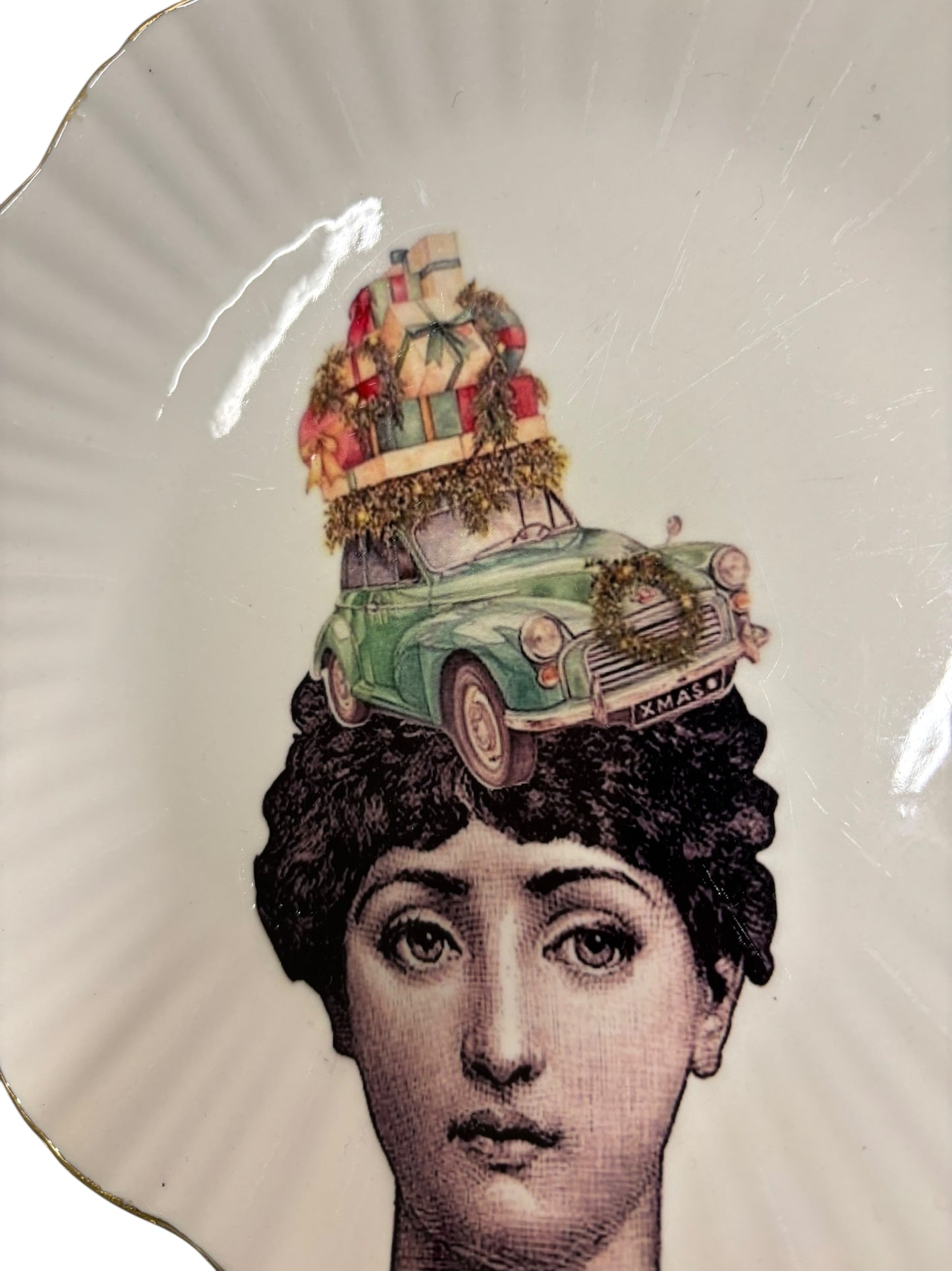 Vintage Wandbord Lina Fornasetti Kerst