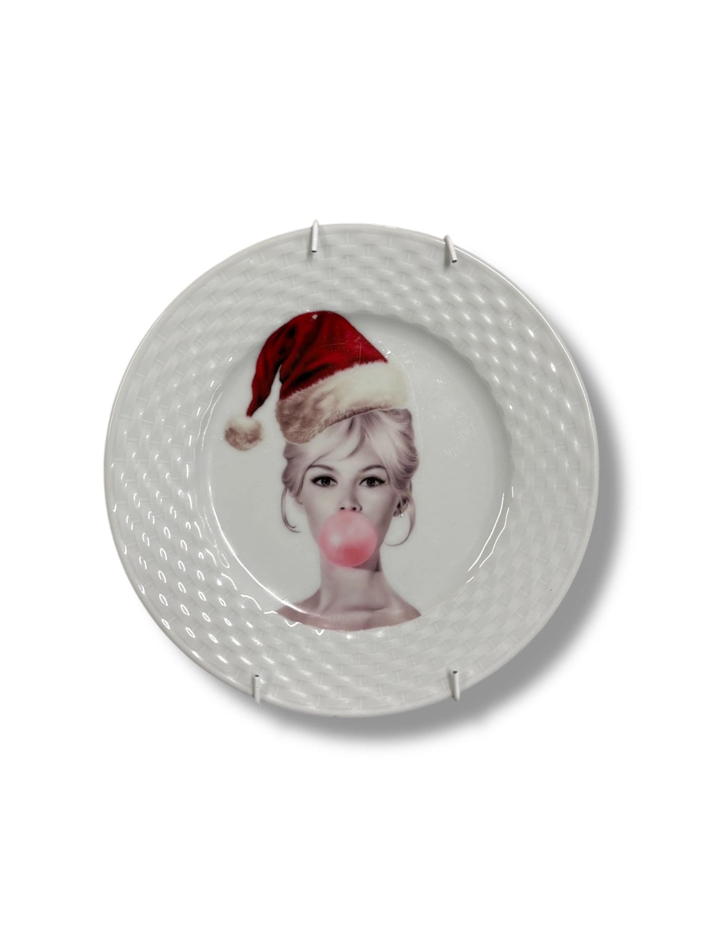 Vintage Wandbord Brigitte Bardot Kerst | The Vintage Vibe