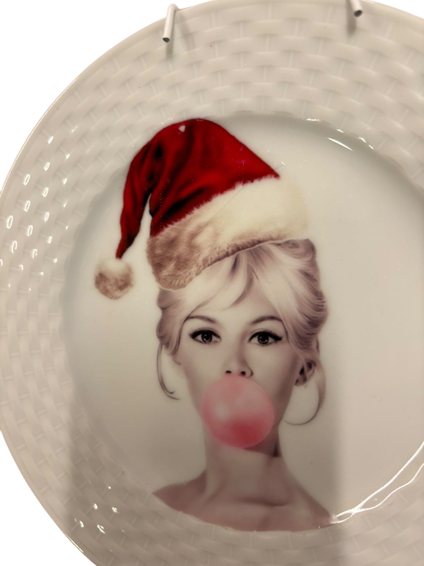 Vintage Wandbord Brigitte Bardot Kerst | The Vintage Vibe