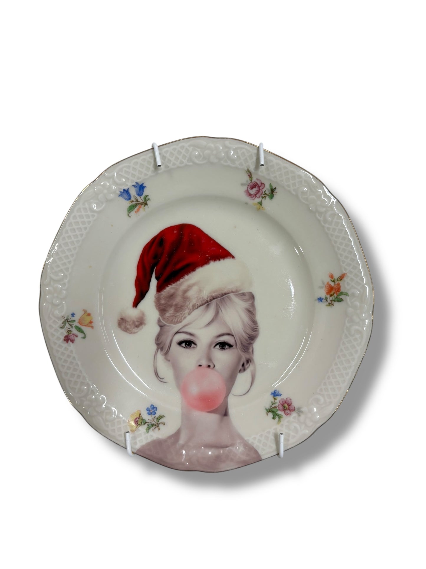 Vintage Wandbord Brigitte Bardot Kerst