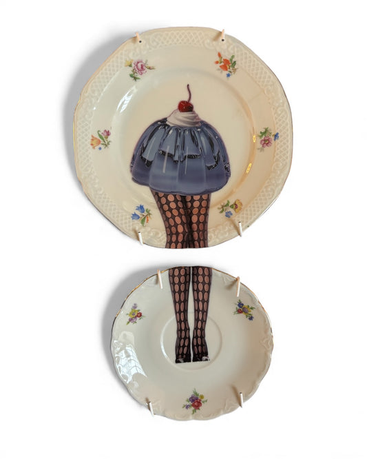 Vintage Wandbord Set Pudding Benen | The Vintage Vibe