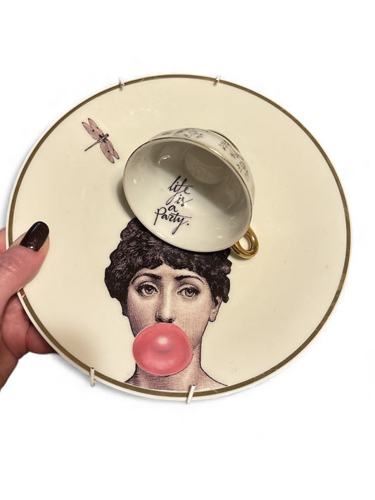 Vintage Wandbord Fornasetti Life is a Party