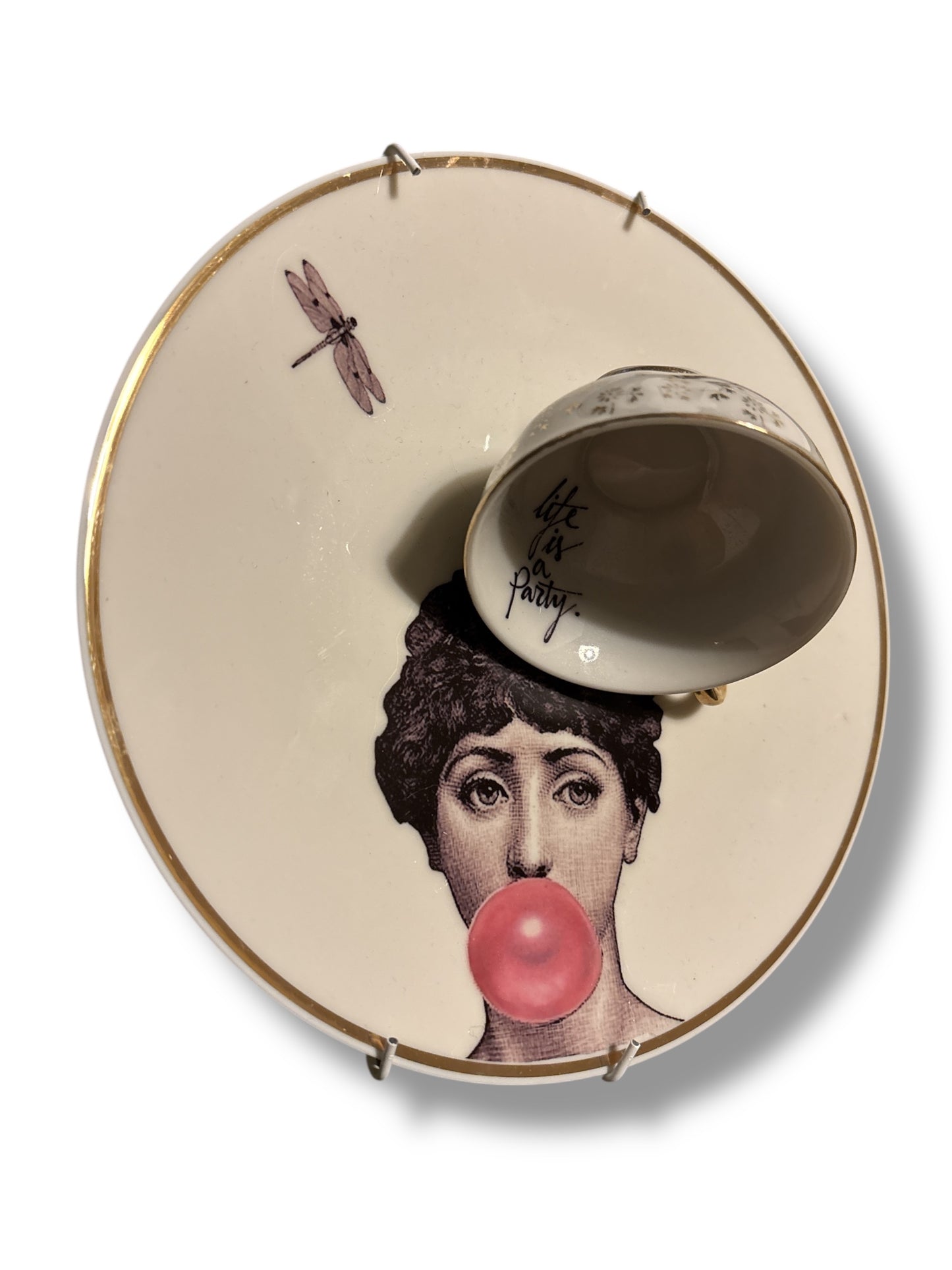 Vintage Wandbord Fornasetti Life is a Party