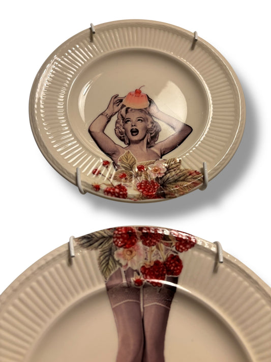 Vintage Wandbord Marilyn Framboos Set | The Vintage Vibe