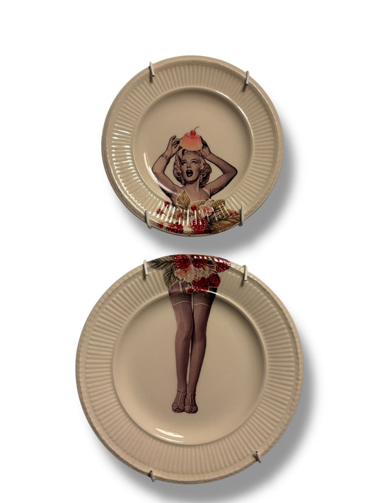 Vintage Wandbord Marilyn Framboos Set | The Vintage Vibe