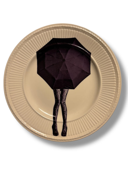 Vintage Wandbord Dame Paraplu | The Vintage Vibe