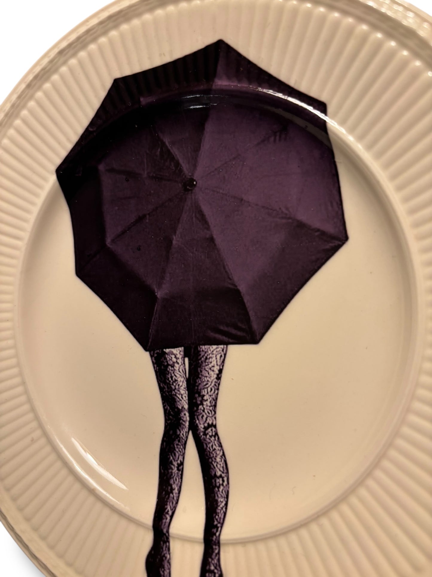 Vintage Wandbord Dame Paraplu | The Vintage Vibe