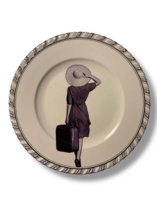 Vintage Wandbord Dame op Reis Bardot | The Vintage Vibe