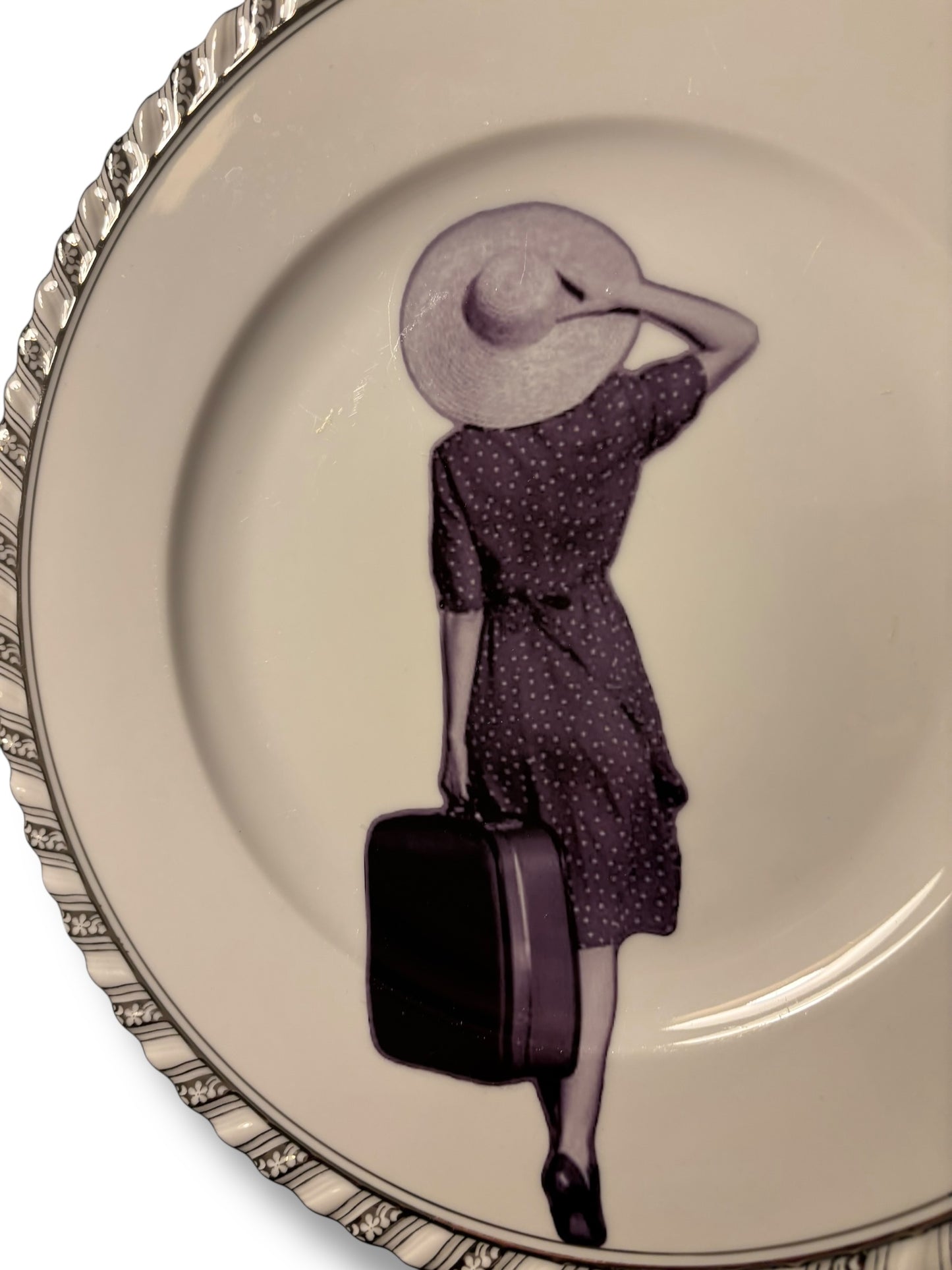 Vintage Wandbord Dame op Reis Bardot | The Vintage Vibe