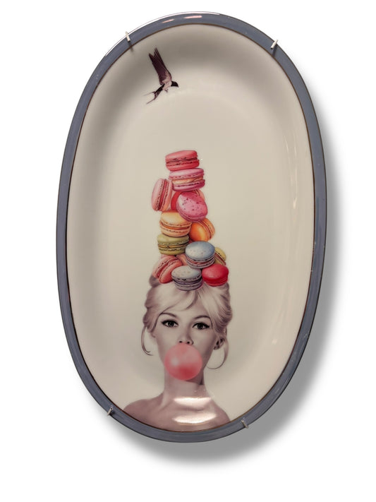 Vintage Wandbord Ovaal Brigitte Bardot